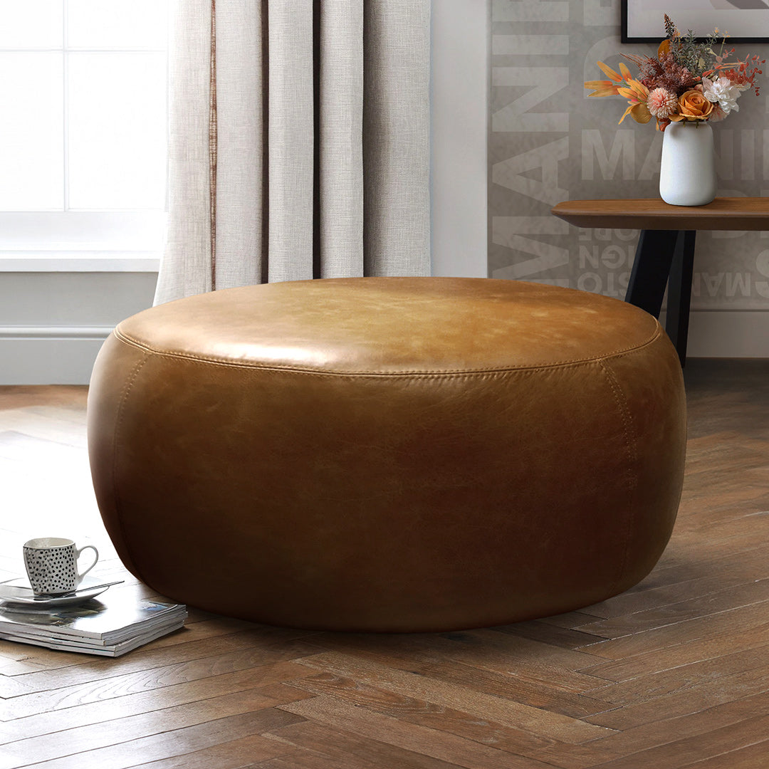 Puff Donna Ø 90 cm Cuero
